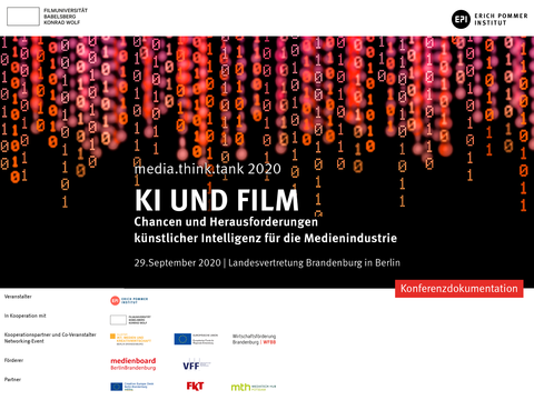 Dokumentation zum mtt2020: KI und Film jetzt online
