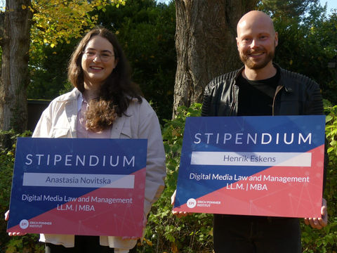 Das EPI fördert zwei Talente im Digital Media Law and Management LL.M. | MBA