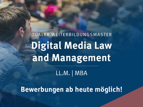 Masterstudiengang: Bewerbungsstart für den 5. Durchgang